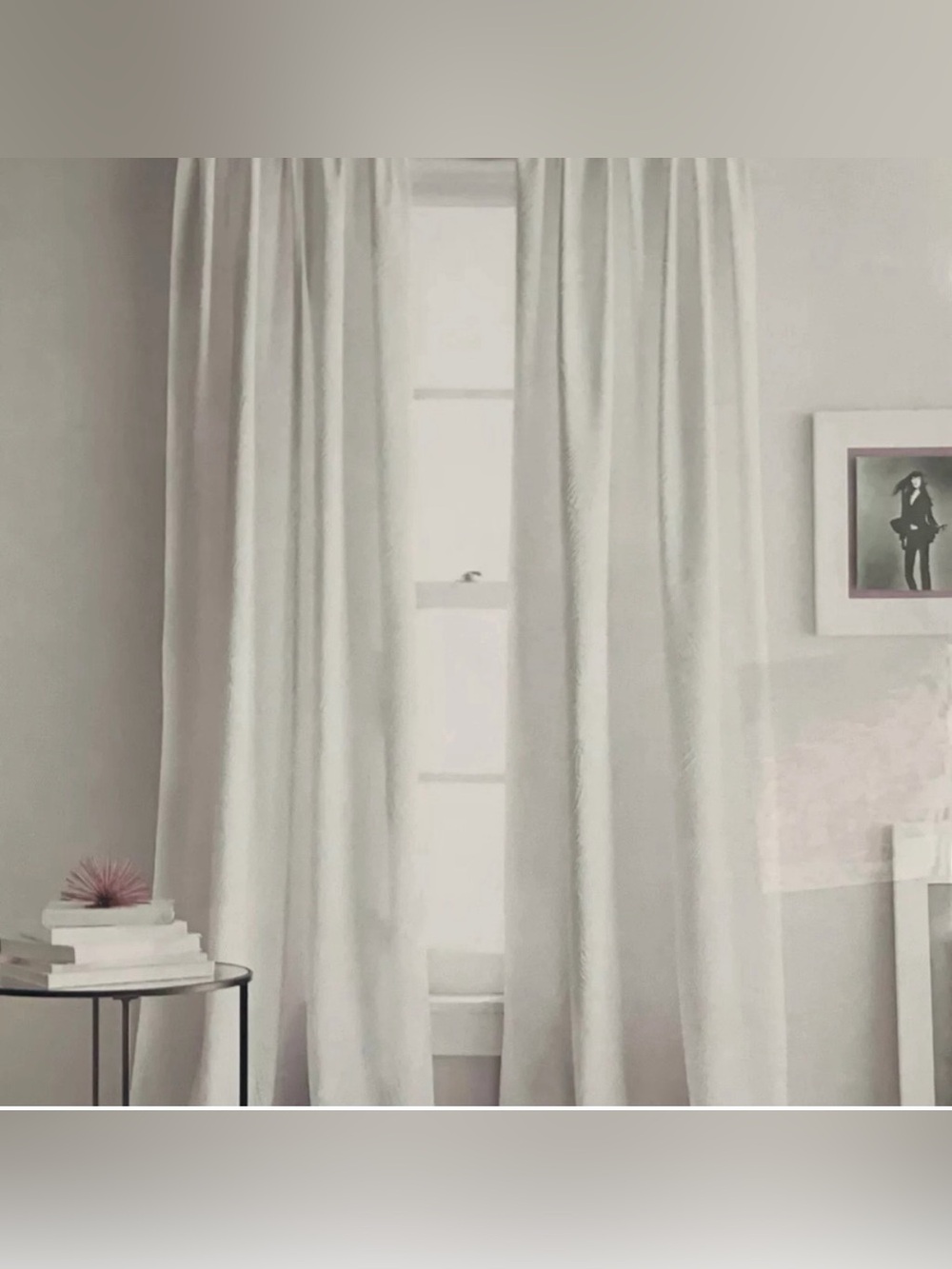 DKNY IMPRINT 52x88 4 White Textured Rod Pocket Window long Curtains Panels